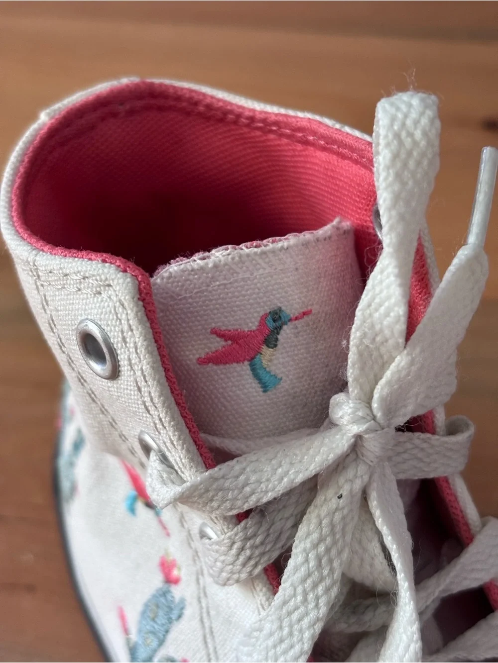 Converse Chuck Taylor High-Top Sneakers with Succulent Embroidery Kids Size 2